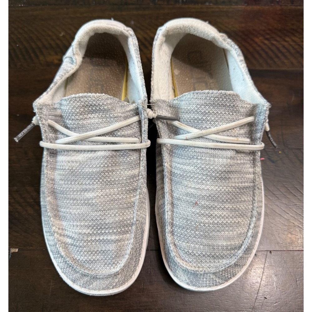HeyDude Women 7 Glacier Grey Slip On Shoes Versatile Casual Wendy Sox Style